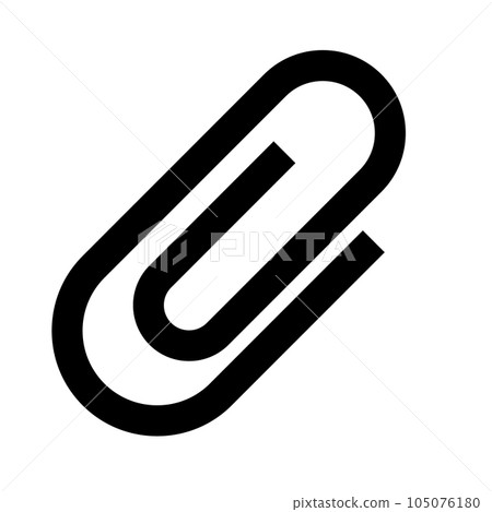 Filled style icons representing stationery, paperclips and paperclips 105076180