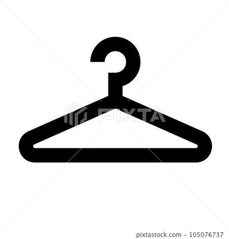 代表服裝、衣架的填充風格圖標 105076737