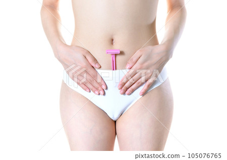 T-shaped razor for women's lower body underwear, unwanted hair treatment, care, medical beauty hair removal, hair removal, lower abdomen trimming up 105076765