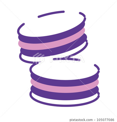 Isolated colored pair of birthday cookies icon Vector Isolated colored pair of birthday cookies icon Vector 105077086