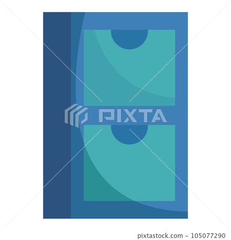 Isolated colored file cabinet furniture icon Vector Isolated colored file cabinet furniture icon Vector 105077290