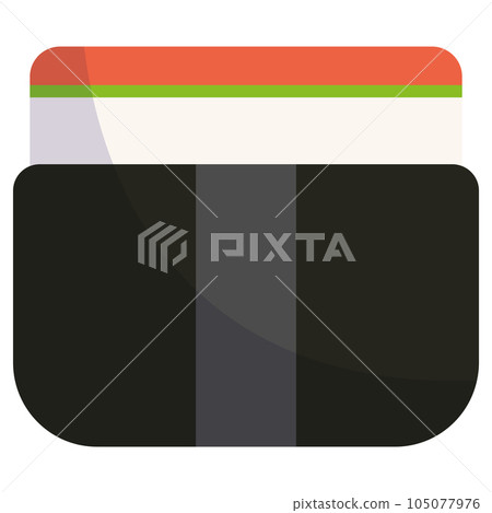 Side view of an isolated sushi Vector Side view of an isolated sushi Vector 105077976