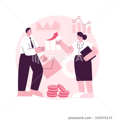 Generation X abstract concept vector illustration. Middle age, parents, work-life balance, strong professional, cold war, personal computing, pay off debt, stable saving plan abstract metaphor. 105078125