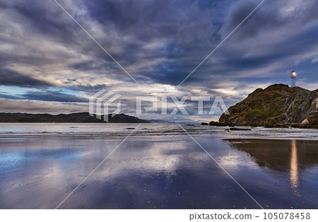 Castle Point Lighthouse at sunriseise Castle Point Lighthouse at sunriseise 105078458