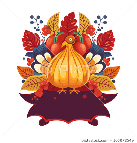 Happy Thanksgiving Day. Vector Illustration Happy Thanksgiving Day. Vector Illustration 105078549