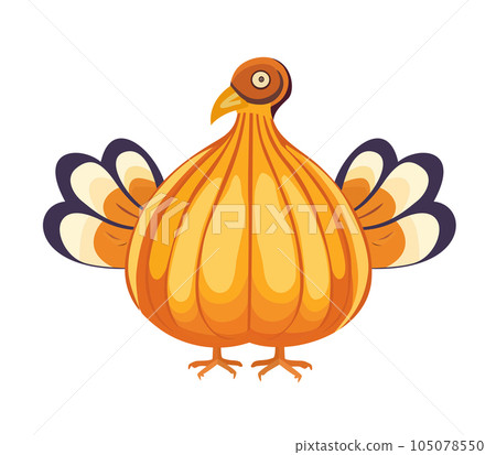 Cute Thanksgiving Turkey. Vector Illustration Cute Thanksgiving Turkey. Vector Illustration 105078550