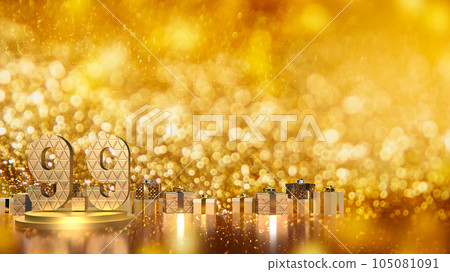 The 9.9 number on gold background for sale or promotion concept 3d rendering 105081091