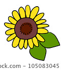 Sunflower of one wheel 105083045