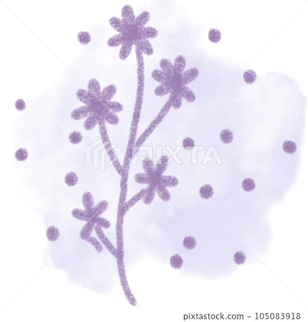 Flower Drawing, flower painting like a tattoo 105083918