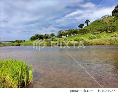 The Tonda River in summer, flowing through Gassan Toda Castle, Japan's No. 1 mountain castle The Tonda River in summer, flowing through Gassan Toda Castle, Japan's No. 1 mountain castle 105084927