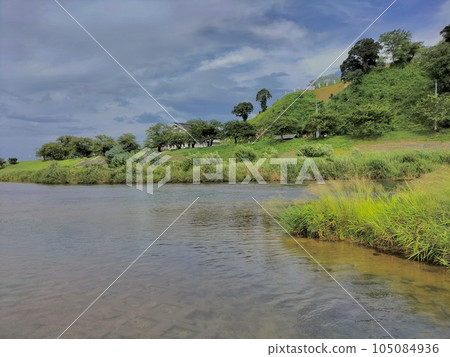 The Tonda River in summer, flowing through Gassan Toda Castle, Japan's No. 1 mountain castle The Tonda River in summer, flowing through Gassan Toda Castle, Japan's No. 1 mountain castle 105084936