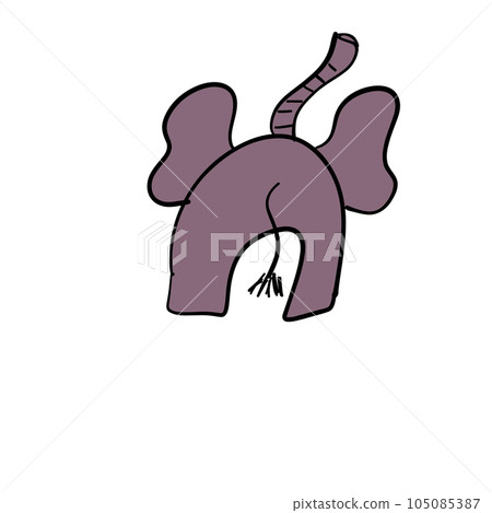 cartoon elephant  with a pattern 105085387