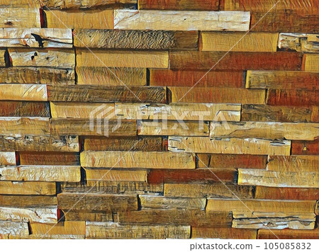 wood tiles on wall wood tiles on wall 105085832
