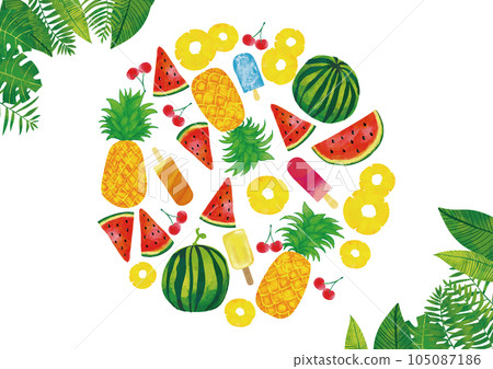 水彩觸感夏季食品套裝 水彩觸感夏季食品套裝 105087186