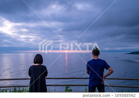 Michi-no-Eki Route 229 Gennadai Sunset Cape Anama Couple Michi-no-Eki Route 229 Gennadai Sunset Cape Anama Couple 105088562