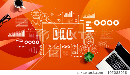 DAO theme with a laptop computer 105088938