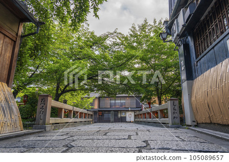 Kyoto Shirakawa Minamidori (Gion Shirakawa) Tatsumi Bridge Fresh green season 105089657