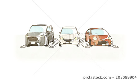 Parking lot parked car Parking lot parked car 105089904