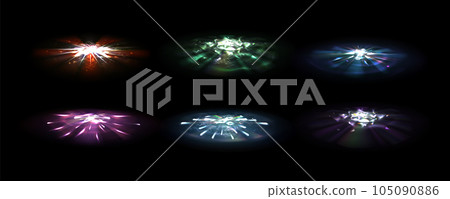 Realistic light reflection effects on diamond Realistic light reflection effects on diamond 105090886