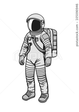 Astronaut in spacesuit. Cosmonaut or taikonaut Astronaut in spacesuit. Cosmonaut or taikonaut 105090946