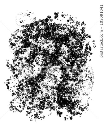 A black illustration that splashes endlessly towards the screen A black illustration that splashes endlessly towards the screen 105091041