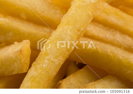 Fried potatoes closeup 105091316