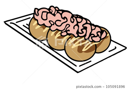 Illustration of Takoyaki Stall Takoyaki Color Illustration of Takoyaki Stall Takoyaki Color 105091896