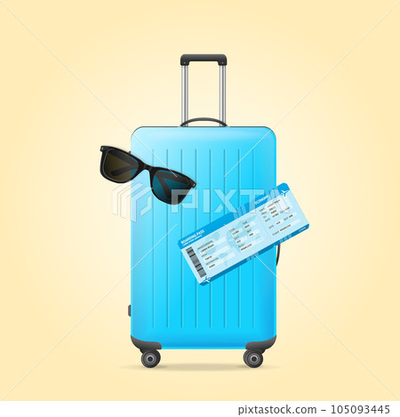 Realistic Detailed 3d Travel Case Set. Vector 105093445