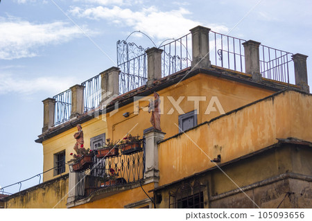 Picturesque balcony in Florence in spring, Italy. May 9, 2023 Picturesque balcony in Florence in spring, Italy. May 9, 2023 105093656