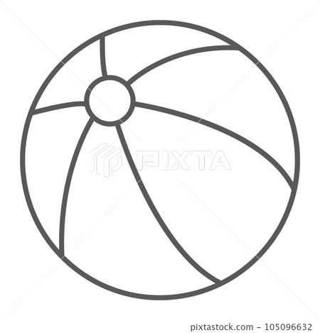 Child ball thin line icon, toy and game Child ball thin line icon, toy and game 105096632