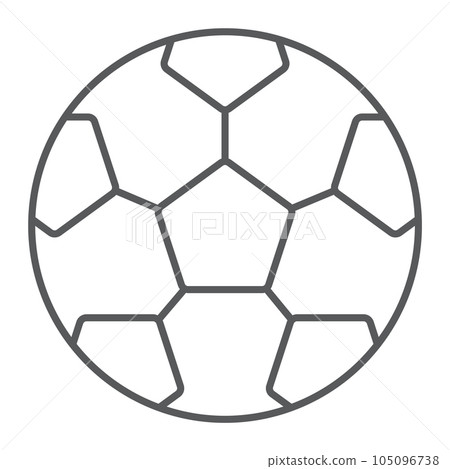 Soccer ball thin line icon, game and sport 105096738