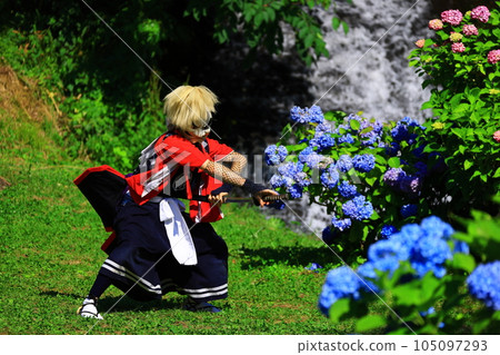 Iwate Prefecture Folk Performing Arts Performance Hydrangea and Demon Sword Dance Iwate Prefecture Folk Performing Arts Performance Hydrangea and Demon Sword Dance 105097293