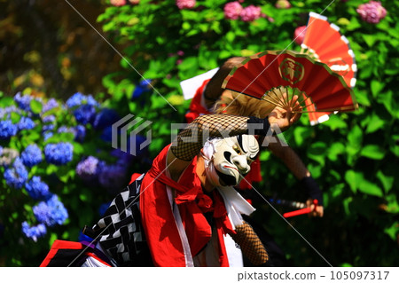 Iwate Prefecture Folk Performing Arts Performance Hydrangea and Demon Sword Dance Iwate Prefecture Folk Performing Arts Performance Hydrangea and Demon Sword Dance 105097317
