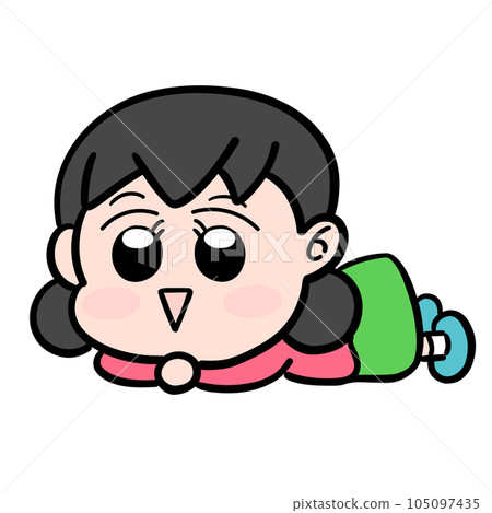 girl lying down 105097435