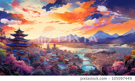多彩的日本風景(東京、京都、城市) 多彩的日本風景(東京、京都、城市) 105097449