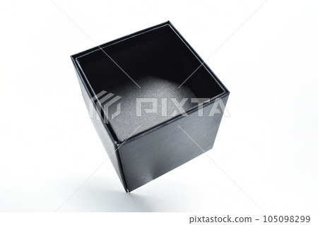 black paper box on white background, packaging industry black paper box on white background, packaging industry 105098299