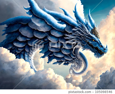 Blue dragon - Generative AI 105098546