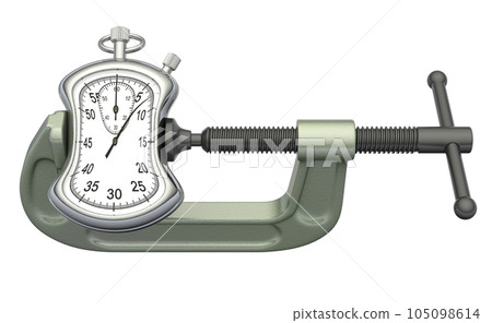 Stopwatch squeezed with clamp Stopwatch squeezed with clamp 105098614