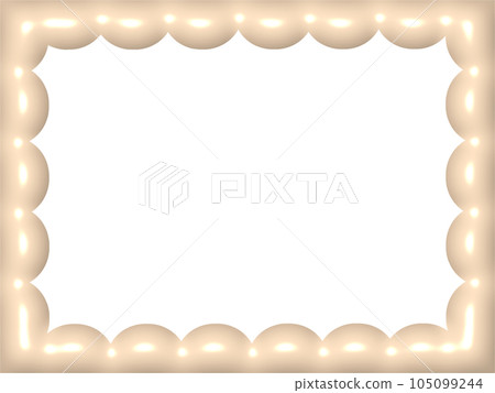 frame with light bulbs - Stock Illustration [105099244] - PIXTA
