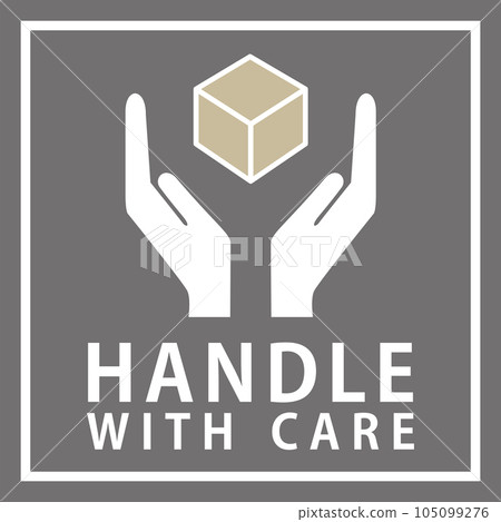 Handle with care sticker 105099276