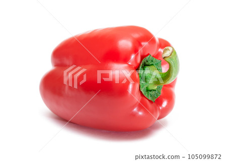 Red Bell Pepper Isolated on White 105099872