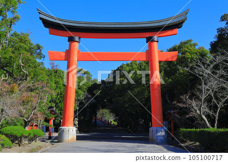 [大分縣]宇佐神社的Omotesando Otorii在晴朗的天氣 105100717