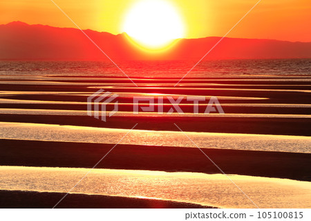 [Oita Prefecture] Sunset at Matama Beach on a superb view day 105100815