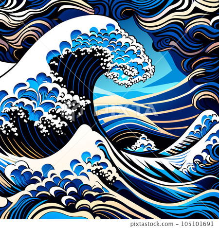 背景材料:粗糙的波浪 背景材料:粗糙的波浪 105101691