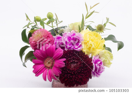 紅媽媽花束 花瓶花束 105103303