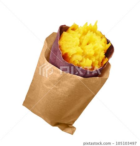 Baked sweet potato illustration real Baked sweet potato illustration real 105103497