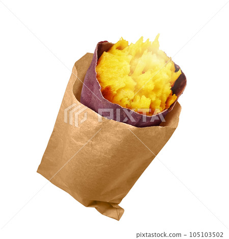 Baked sweet potato illustration real Baked sweet potato illustration real 105103502