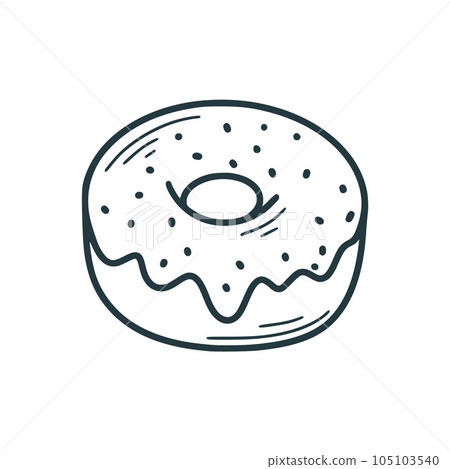 Sweet donut hand drawn clip art Sweet donut hand drawn clip art 105103540