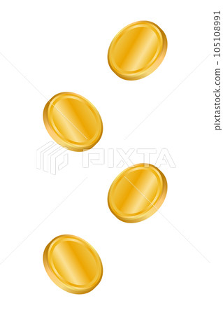 golden coins falling golden coins falling 105108991