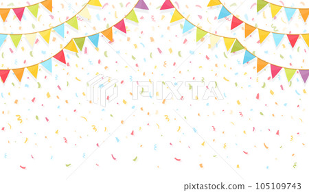 Background with Bunting and Confetti Background with Bunting and Confetti 105109743